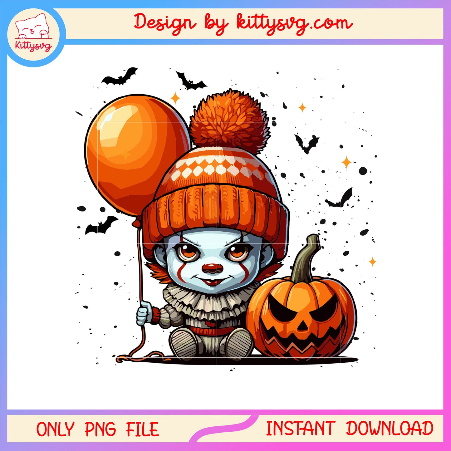 Pennywise halloween pumpkin png, halloween pennywise png