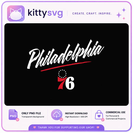 Philadelphia 76ers PNG, Basketball Team Shirt, Sixers PNG