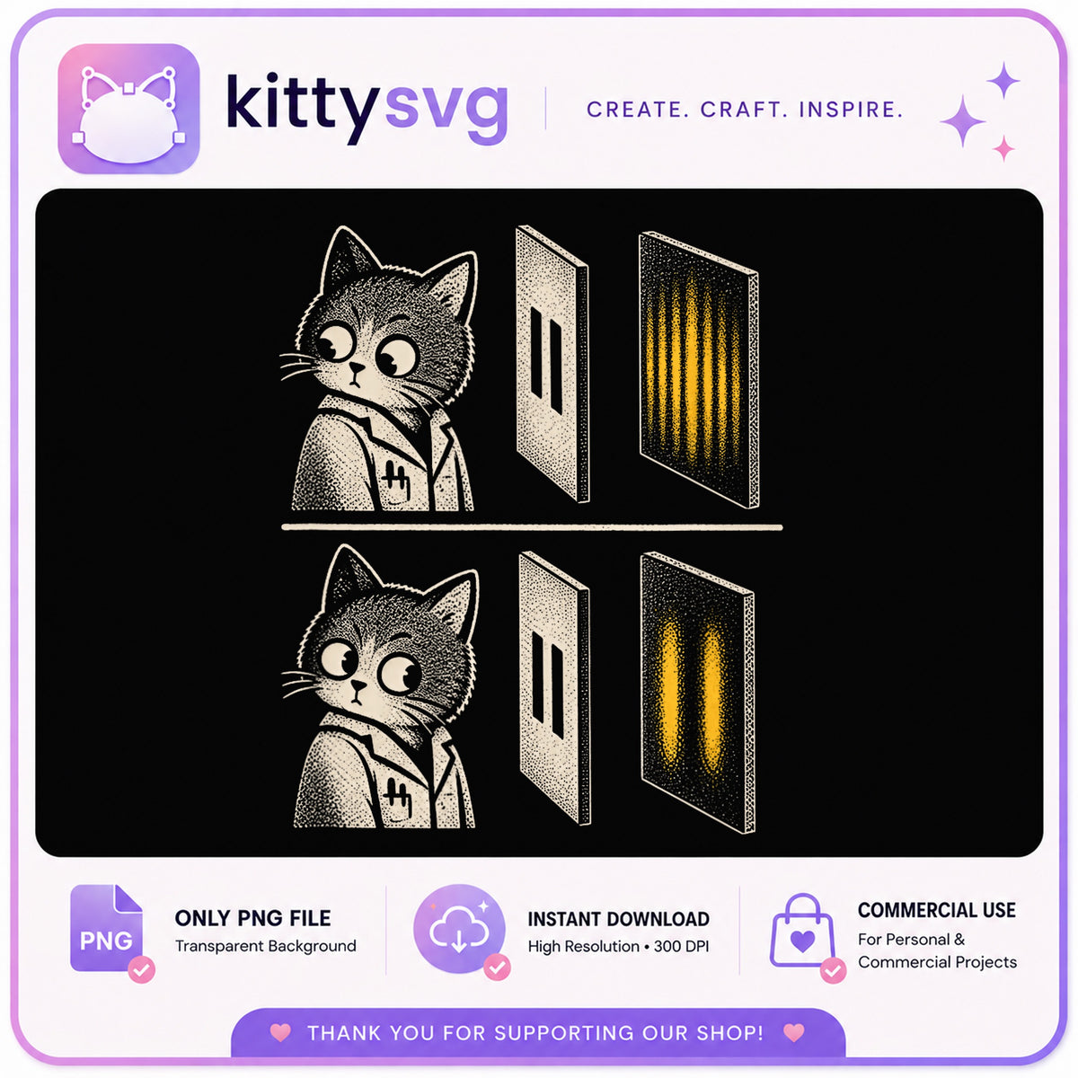 Physics Cat PNG, Funny Cat Meme Shirt PNG, Scientist Cat PNG