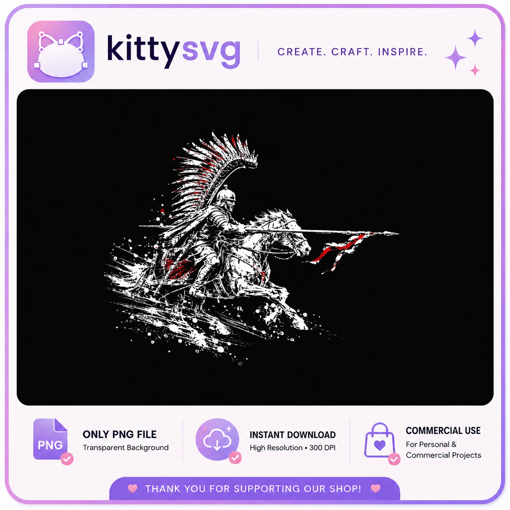 Polish Winged Hussar PNG, Knight On Horse PNG, Warrior PNG