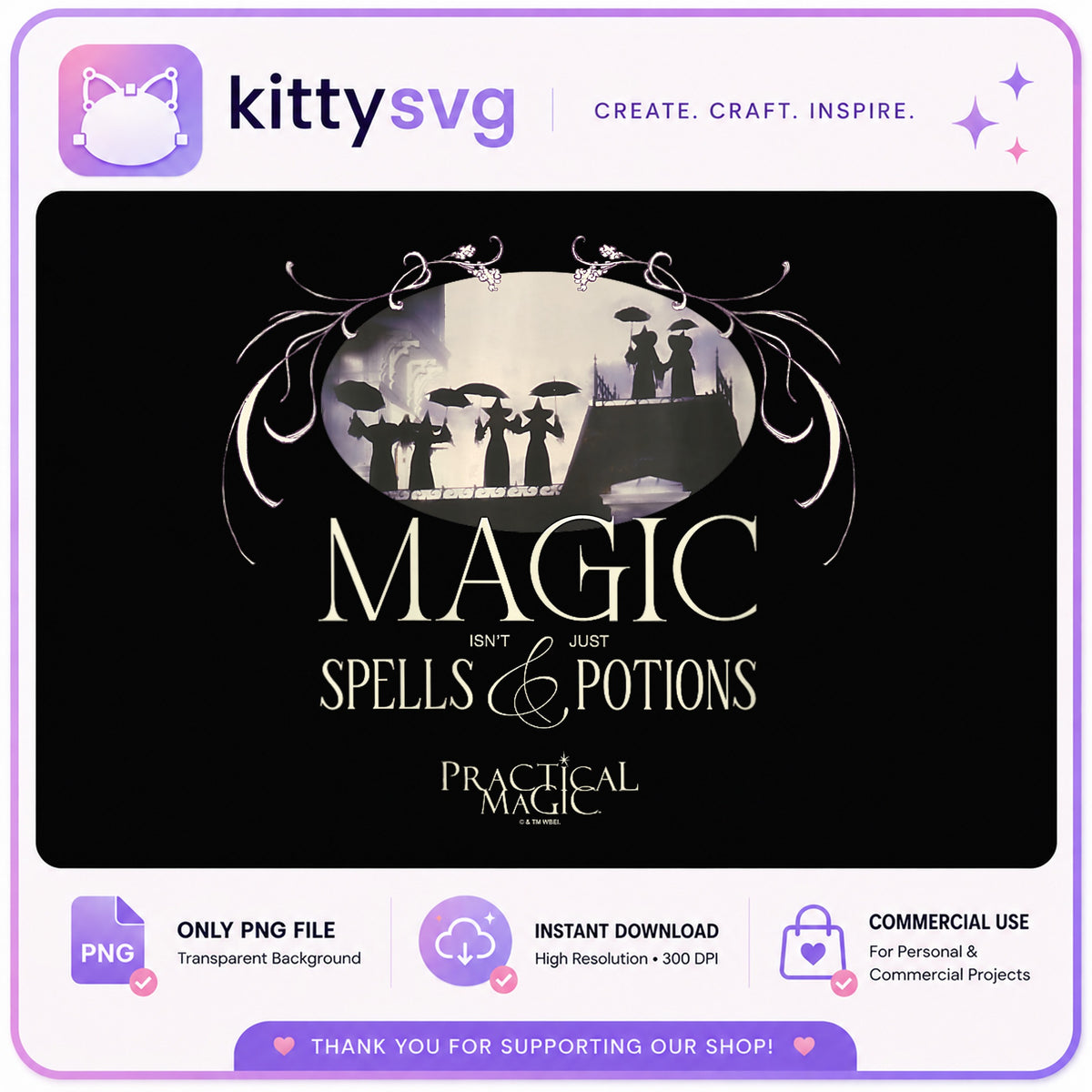 Practical Magic Spells And Potions PNG, Witch PNG, Halloween PNG