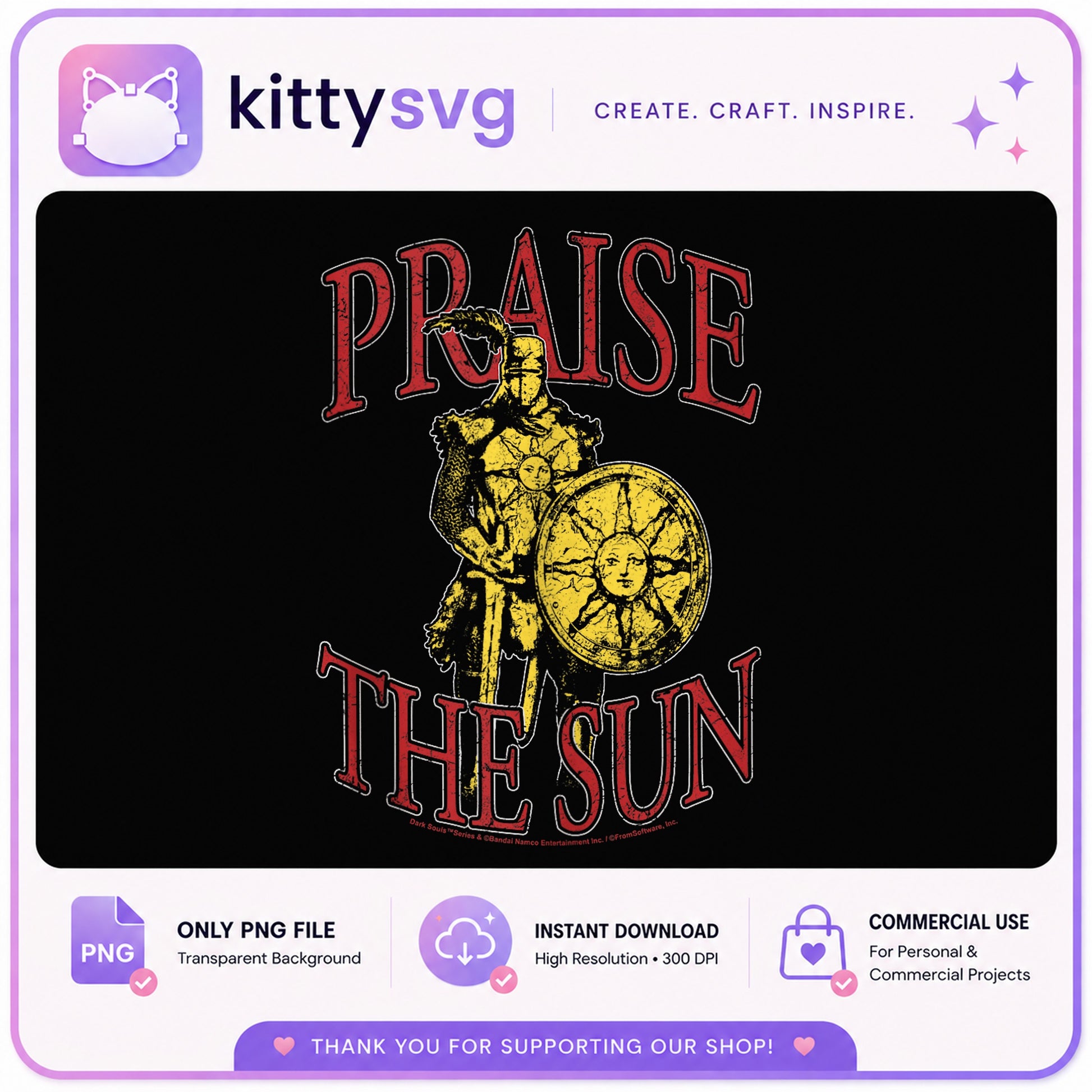 Praise The Sun Dark Souls PNG, Solaire Knight PNG, Gamer PNG