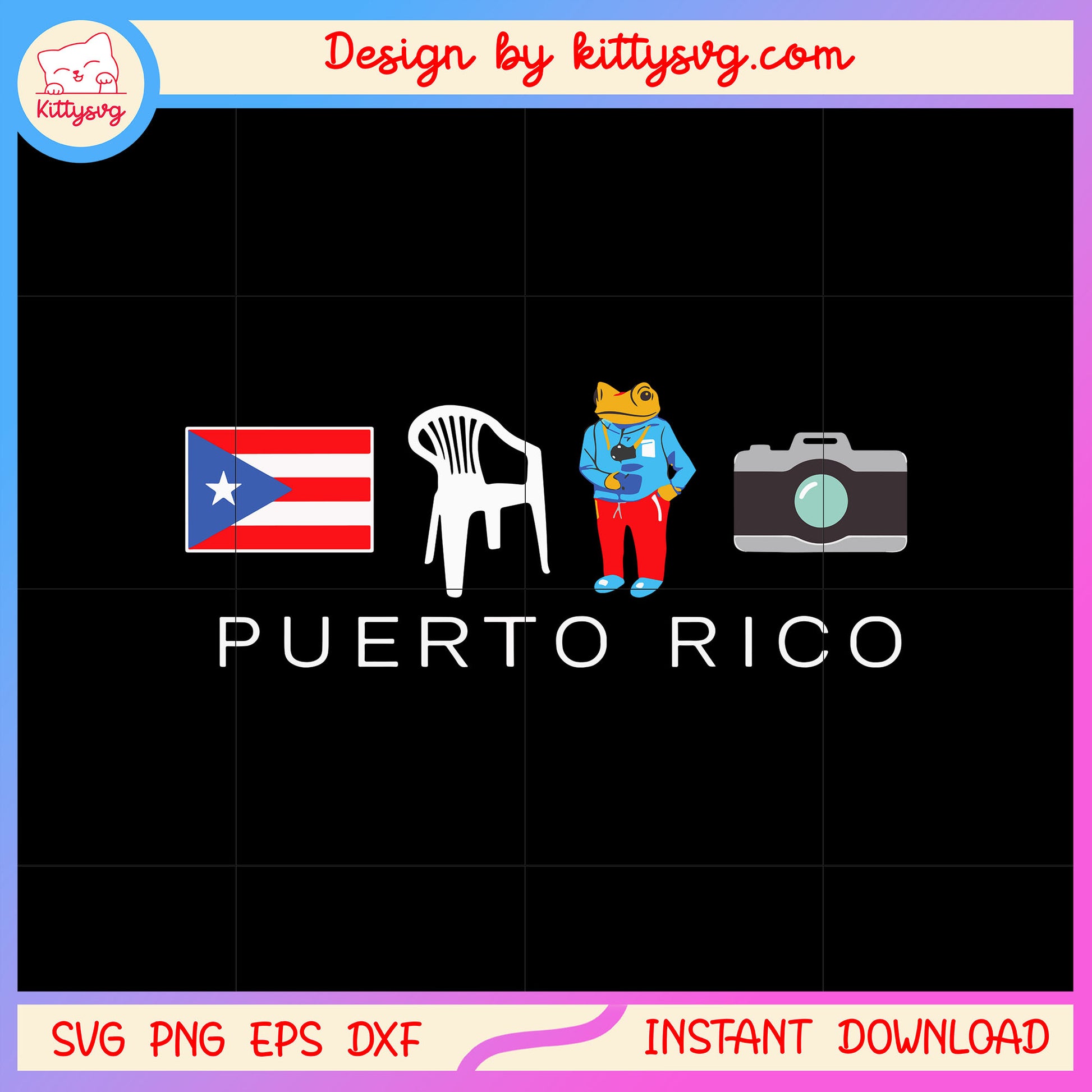 Puerto pico symbols design svg, pic of puerto rico flag svg