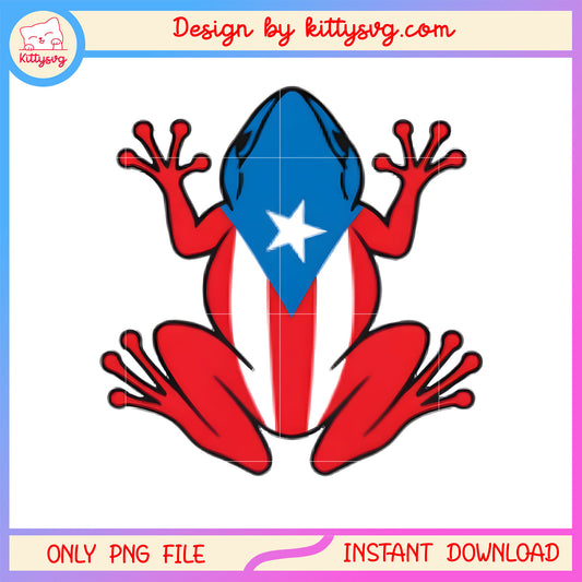 Puerto rico flag american flag png, frog from puerto rico png