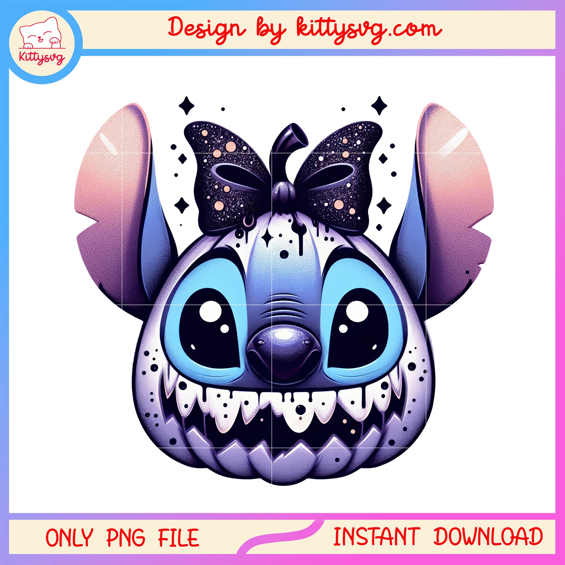 Pumpkin halloween stitch character png, halloween decorations png