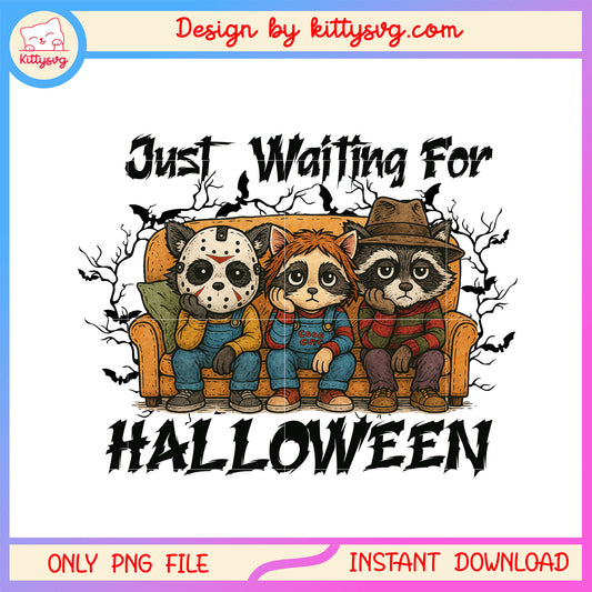 Raccoon just waiting for halloween png, raccoon png, when is halloween png