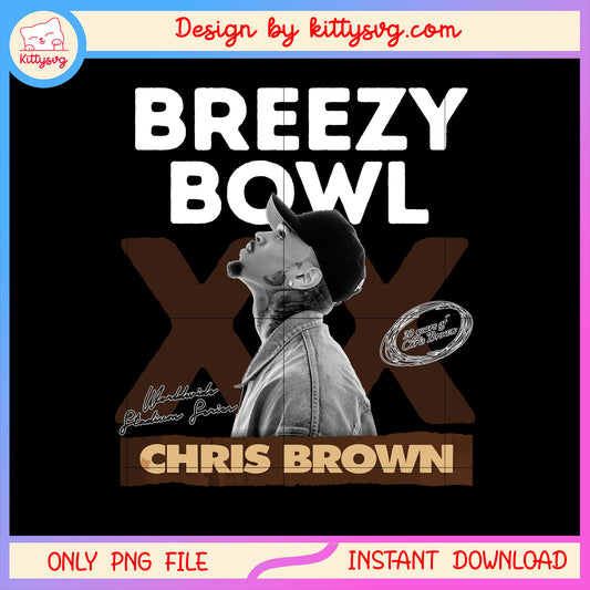 Retro breezy bowl xx chris brown poster png, chris brown png