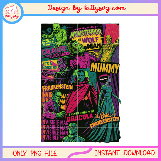 Retro halloween monster design png, halloween monster png, mummy png