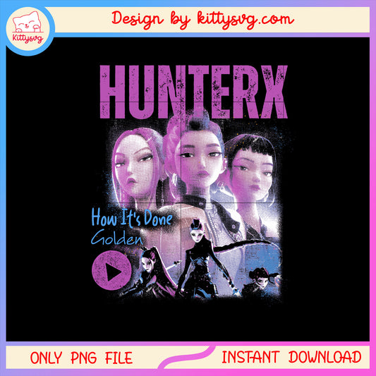 Retro huntrix how it's done golden song png, kpop movies png