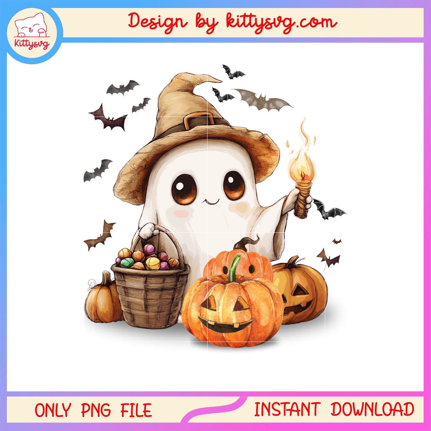 Retro sheet ghost fall season png, halloween trick or treat png