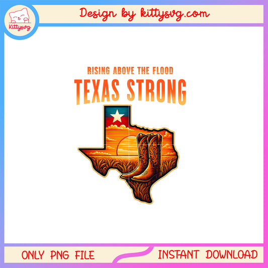Rising above the flood texas strong cowboys png, hill country png