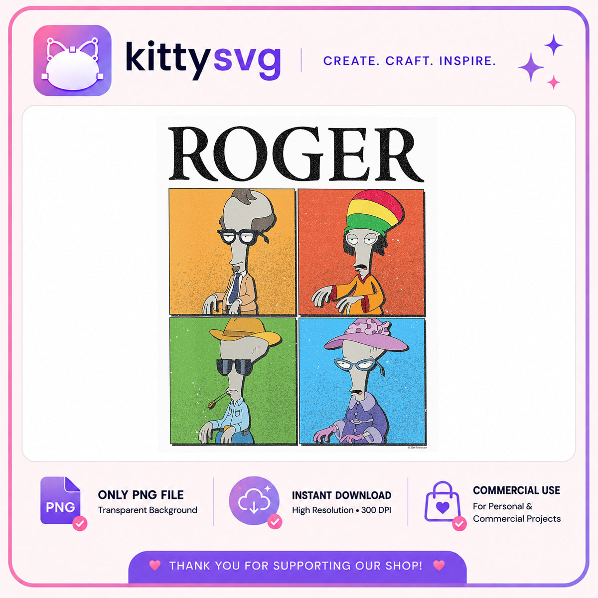 Roger American Dad Costumes PNG, Alien Disguises PNG, Funny Cartoon PNG