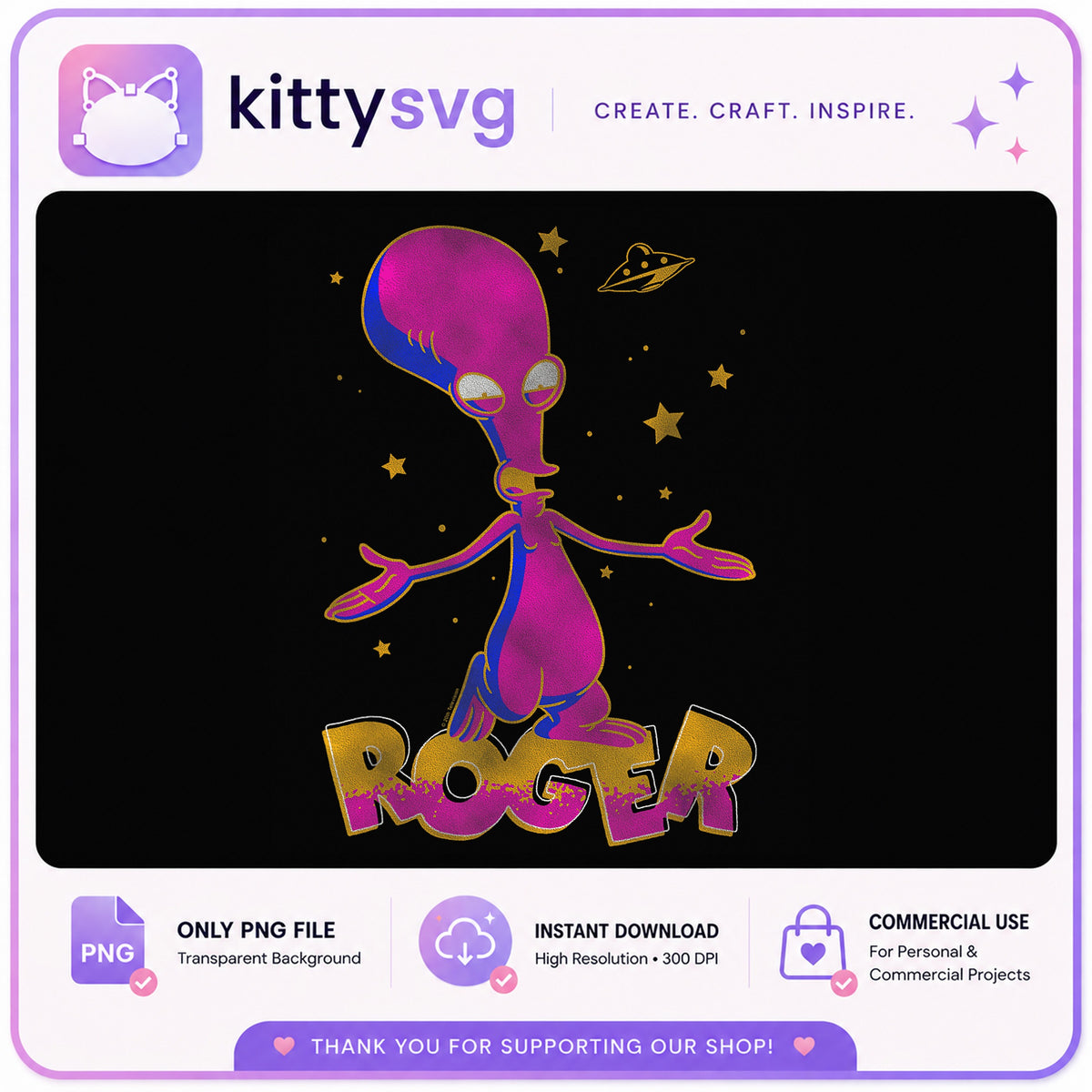 Roger The Alien PNG, American Dad Roger PNG, Funny Alien PNG