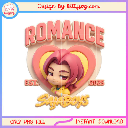 Romance sajaboys est 2025 heart design png, romance kpop png