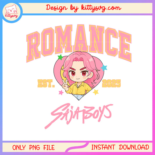 Romance saja boys est 2025 png, romance kpop demon hunters png
