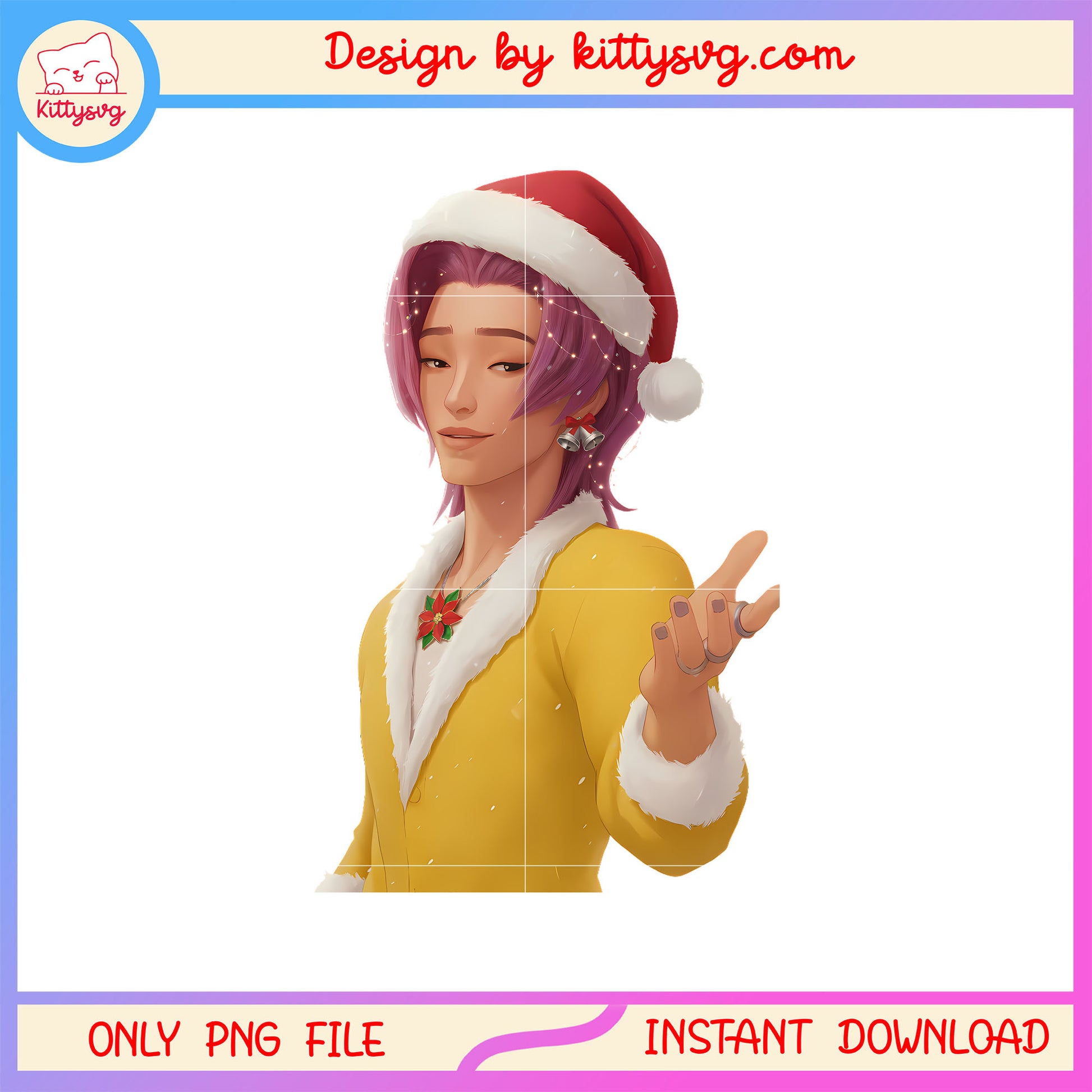 Romance santa hat saja boys christmas png, romance saja boys png