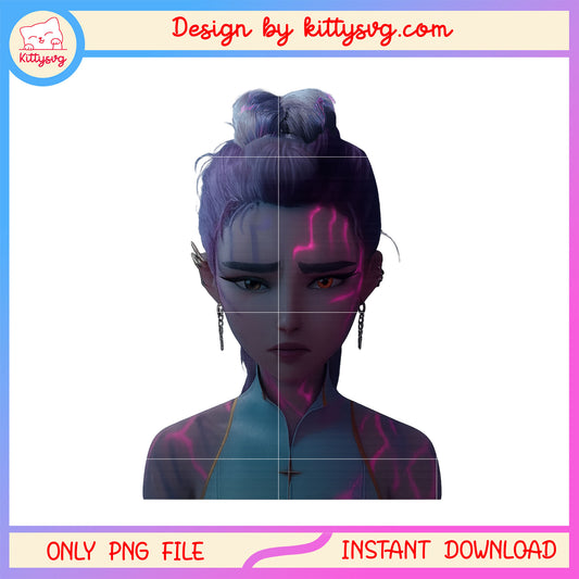 Rumi evil sad design png, rumi kpop hunters png, huntrix movie png