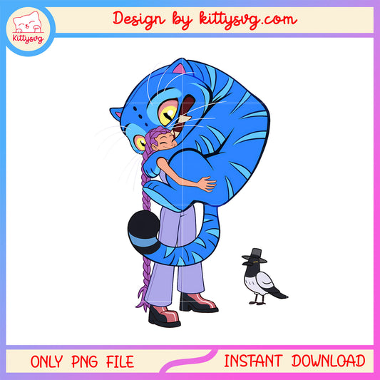 Rumi hug derpy design png, rumi character png, tiger derpy png