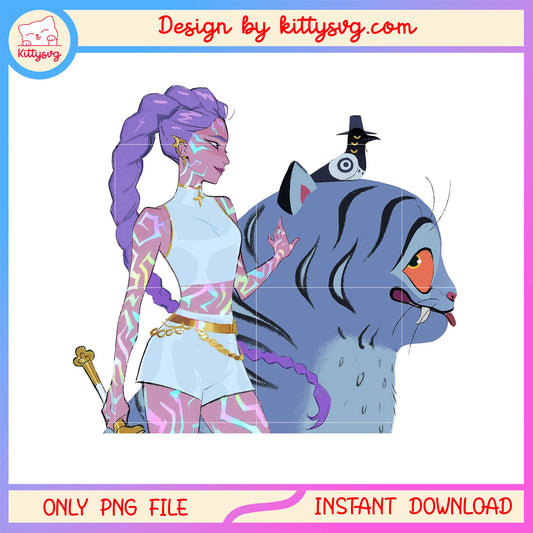 Rumi huntrix and derpy tiger design png, rumi character png