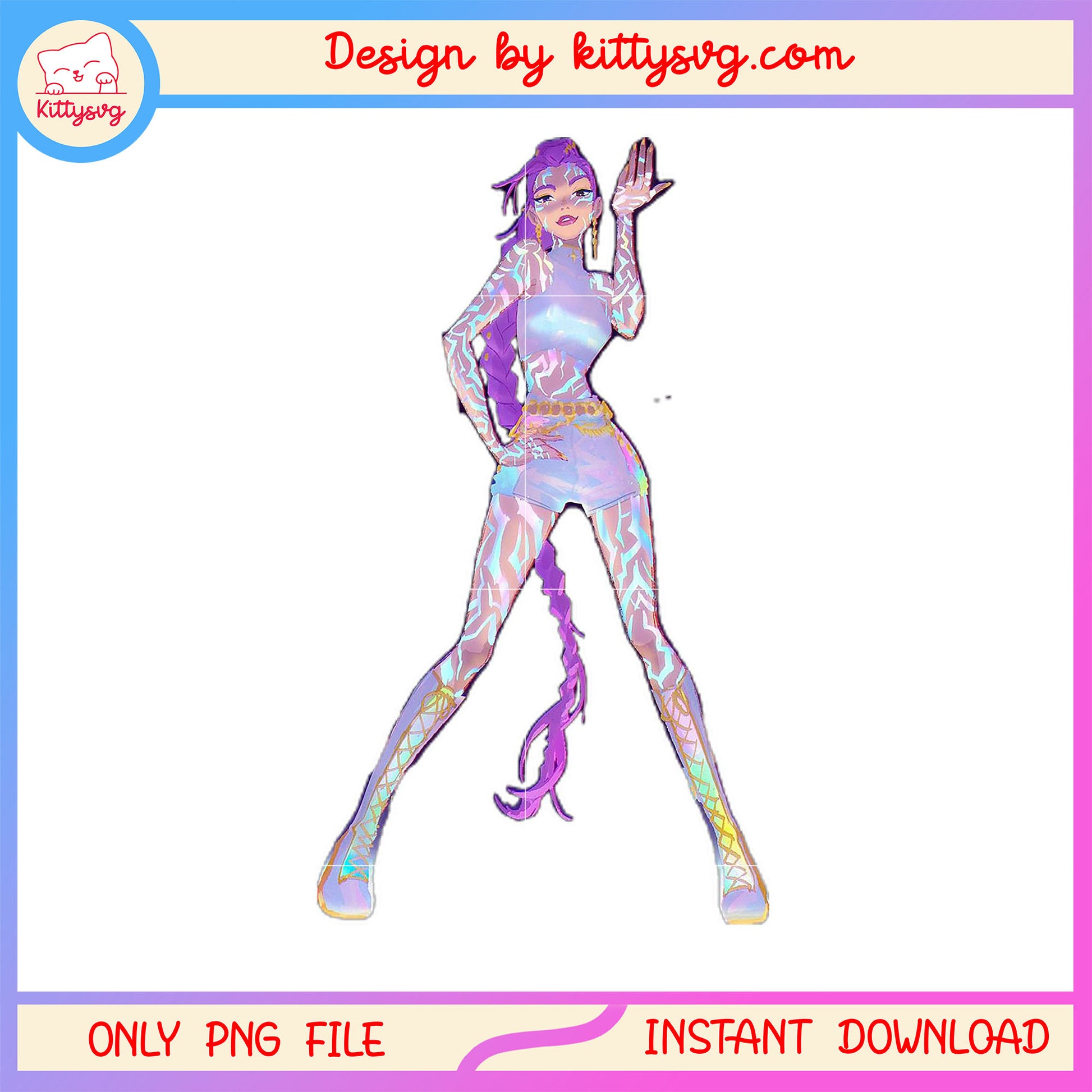 Rumi huntrix golden concert outfit design png, huntrix demon hunter png