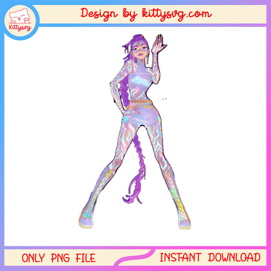 Rumi huntrix golden concert outfit design png, huntrix demon hunter png