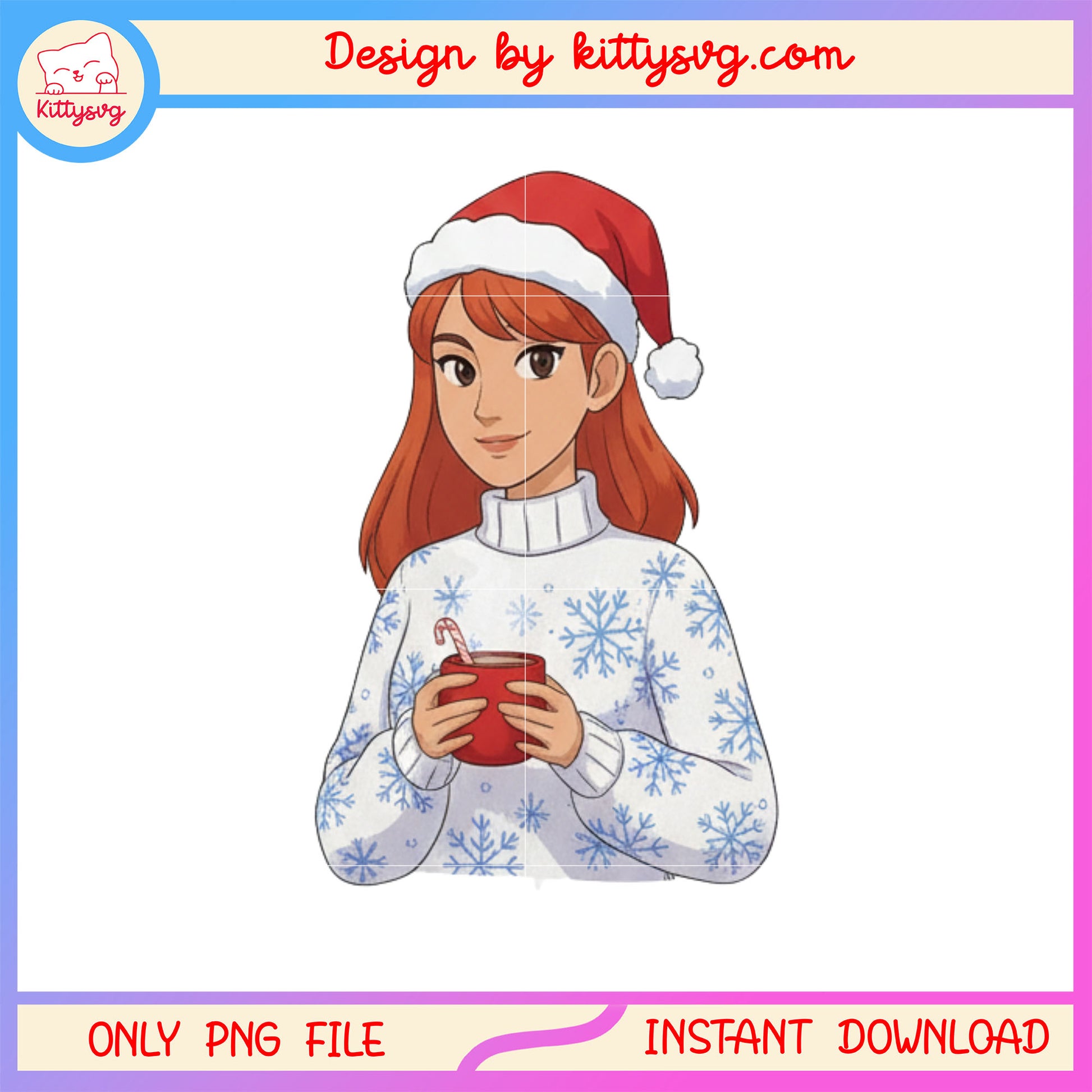 Rumi kpop hunters happy cozy christmas png, christmas decorations png