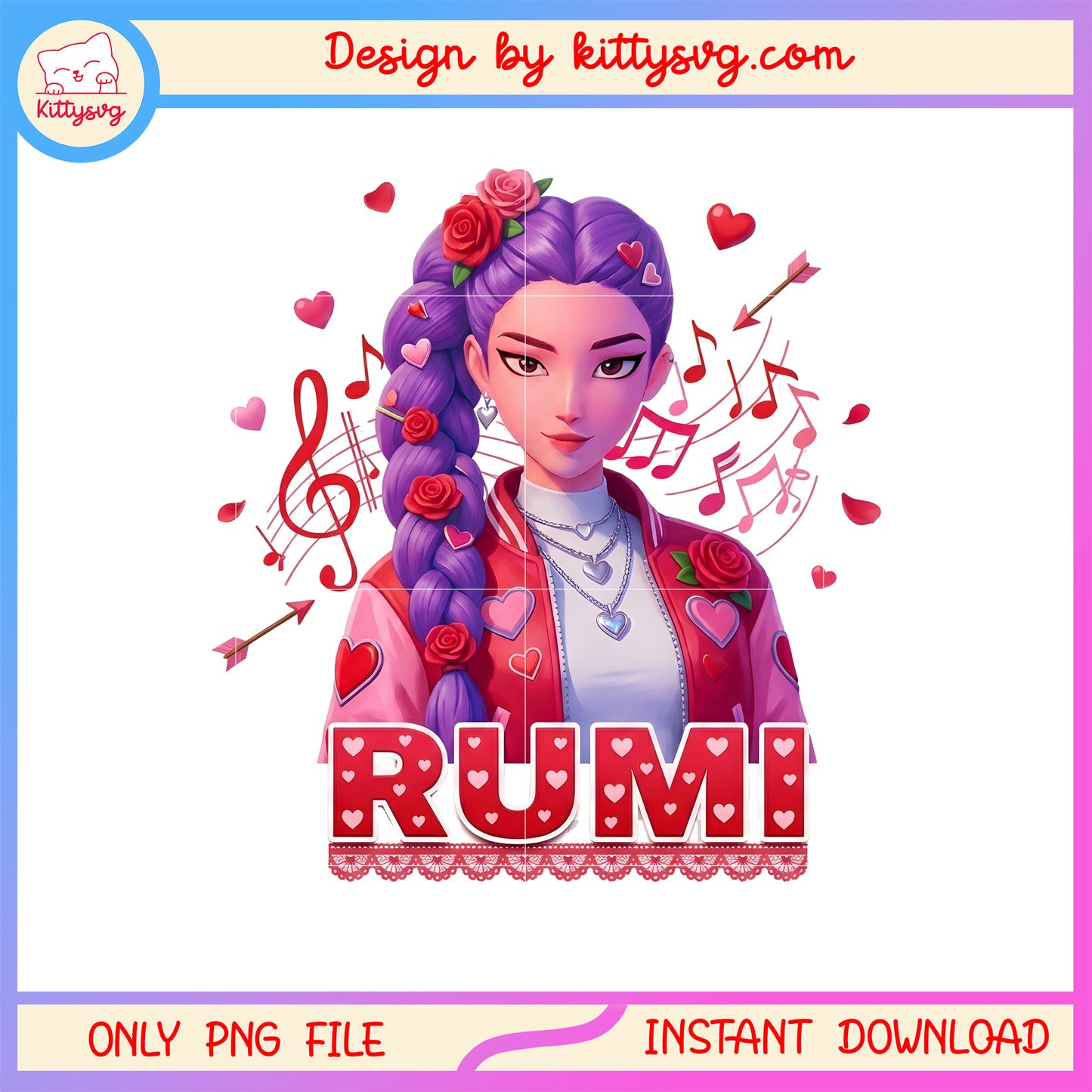 Rumi stylish stage outfit valentine png,  kpop demon hunters png