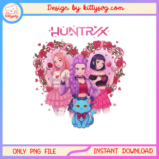Rumi the dreamer and friends valentine png,  kpop demon hunters png