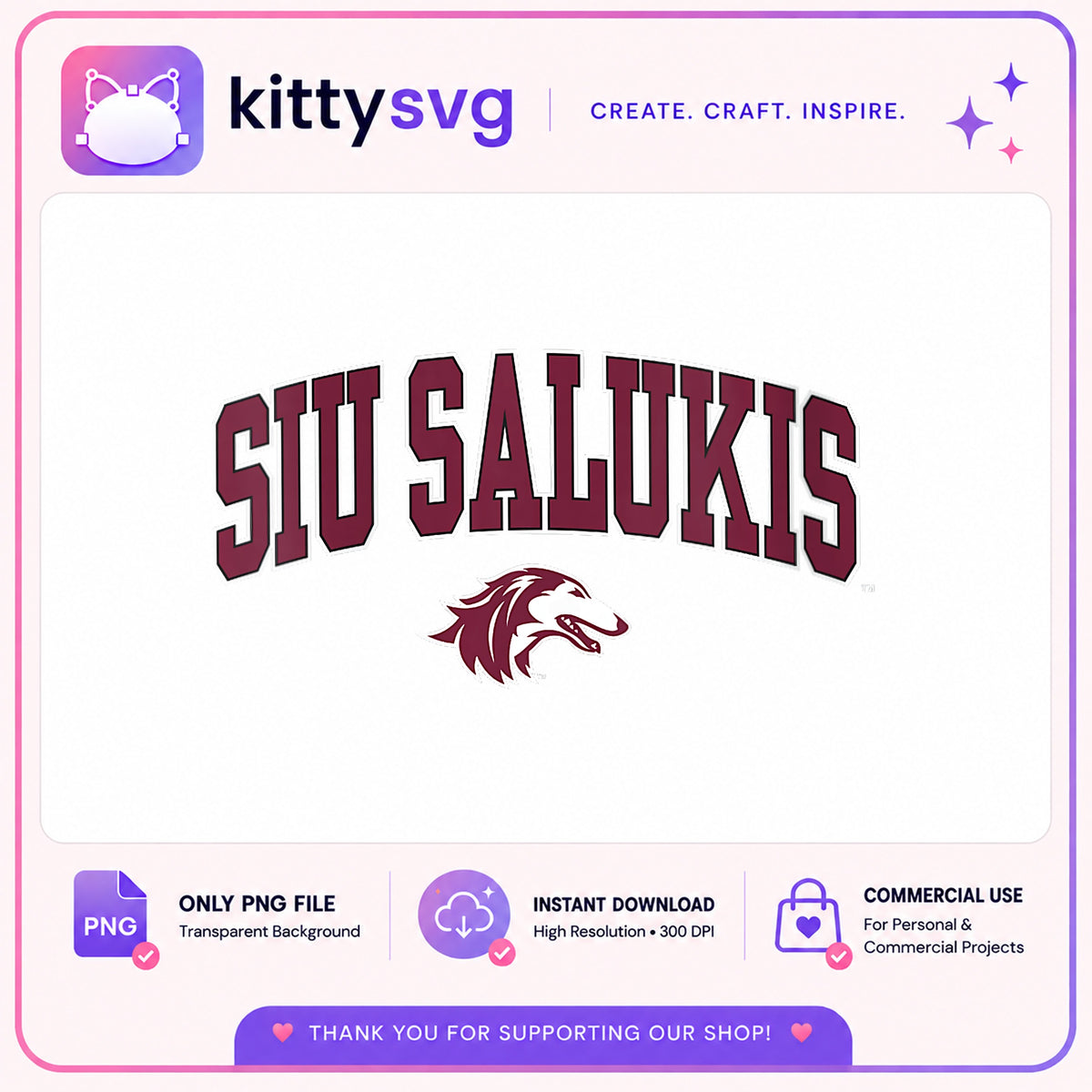 SIU Salukis PNG, Southern Illinois University PNG, College Sports PNG