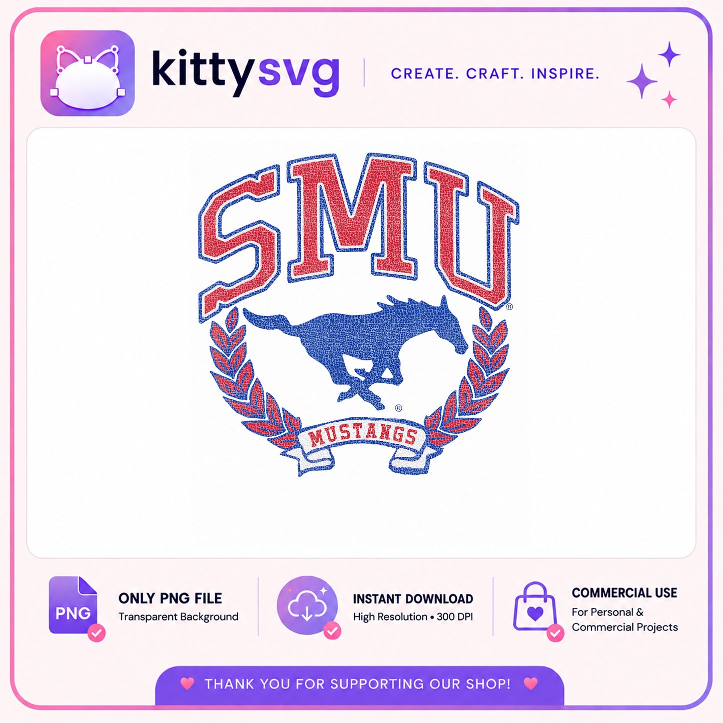 SMU Mustangs PNG, Southern Methodist University PNG, College PNG
