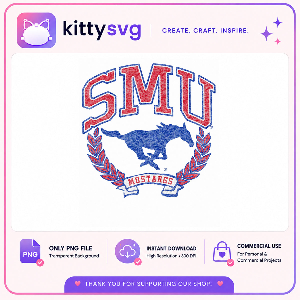 SMU Mustangs PNG, Southern Methodist University PNG, College PNG