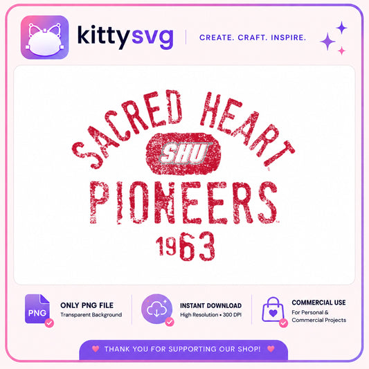 Sacred Heart Pioneers SHU PNG, College Football PNG, Vintage Sports PNG