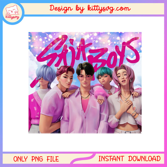 Saja boys boy band members png, kpop demon hunters saja boys png