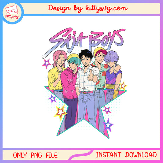 Saja boys characters star design png, kpop demon hunters png
