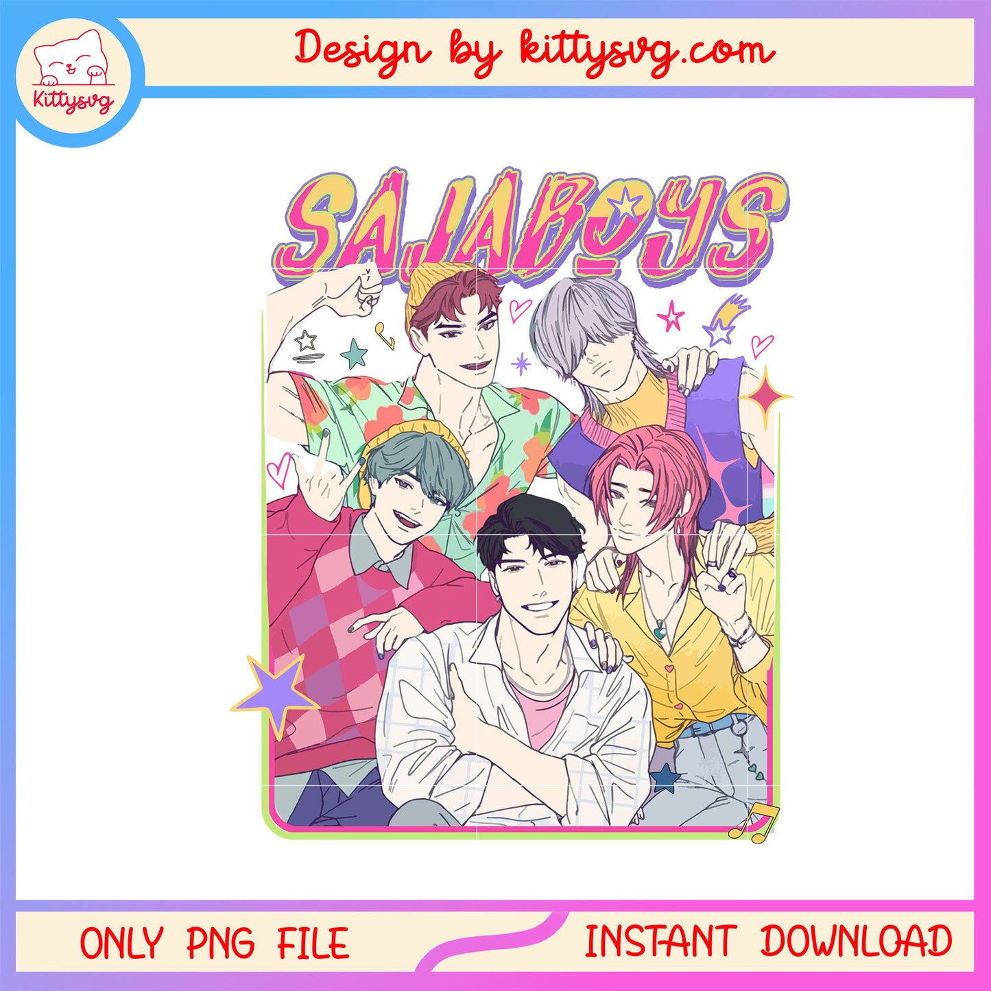 Saja boys characters team design png, saja boys png, group of kpop png