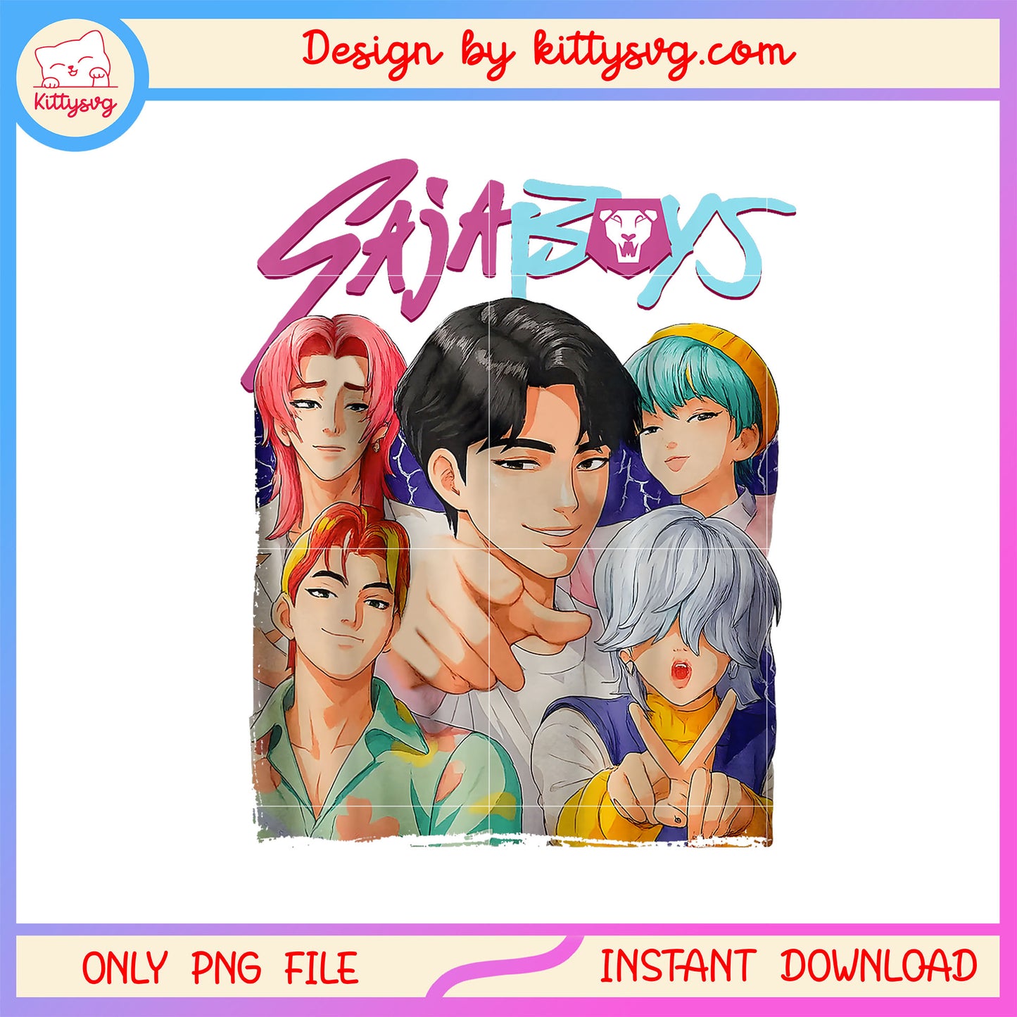 Saja boys group of kpop design png, kpop demon hunters png