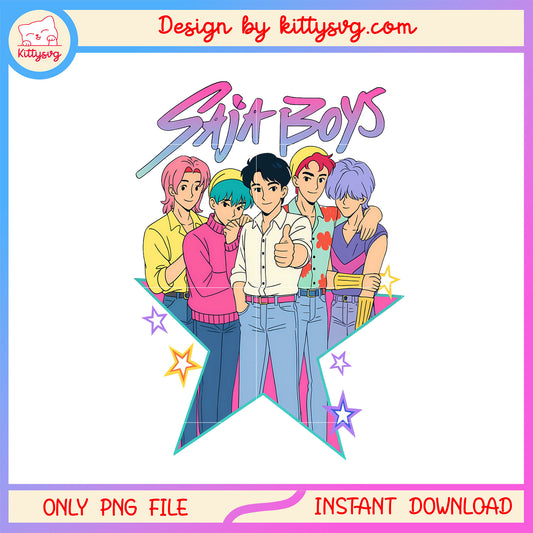 Saja boys group star design png, saja boys png, huntrix movie png