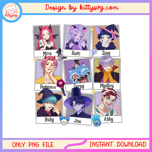 Saja boys huntrix spooky halloween design png, the saja boys png