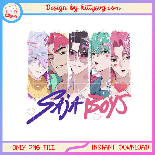 Saja boys kpop anime members png, kpop -demon -hunters png