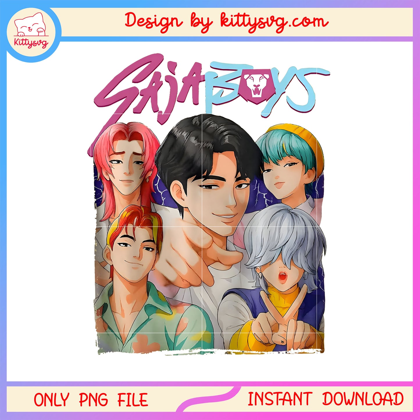 Saja boys kpop boy band design png, the saja boys band png
