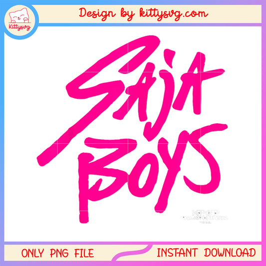 Saja boys kpop demon font design png, the saja boys logo png