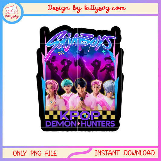 Saja boys kpop demon hunters sticker png, kpop concerts png