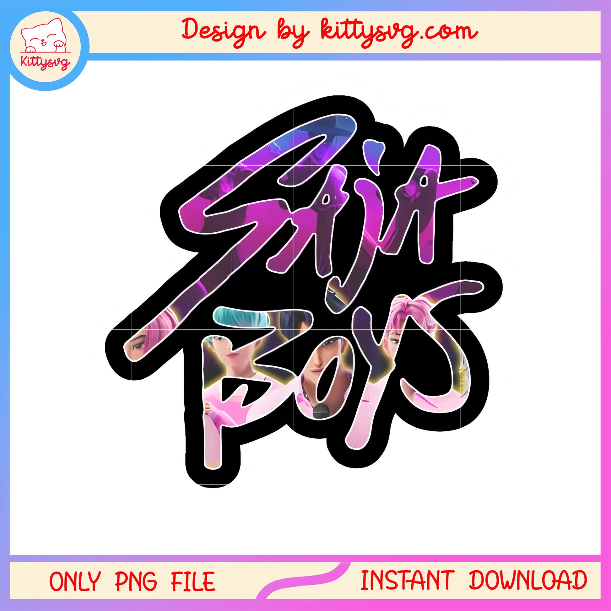 Saja boys kpop demon hunters sticker png, logo band png