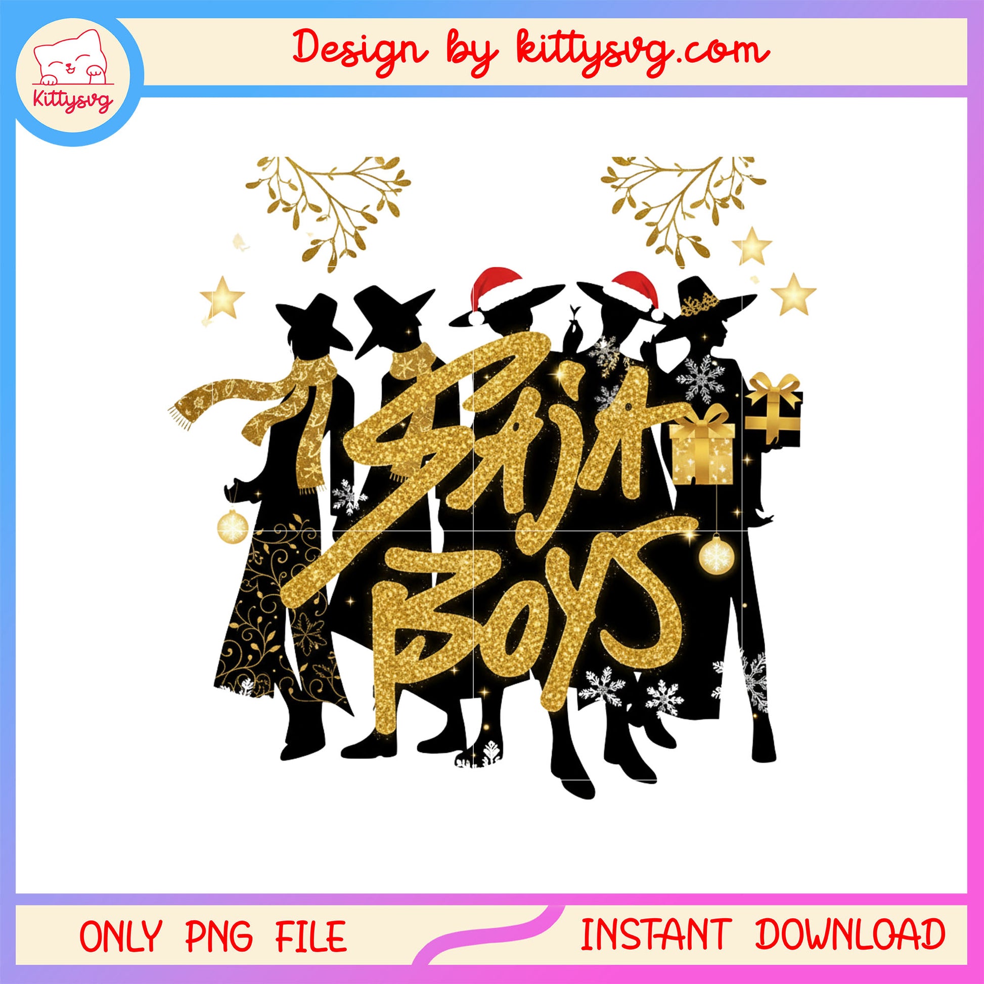 Saja boys kpop your idol christmas png, kpop boy groups png