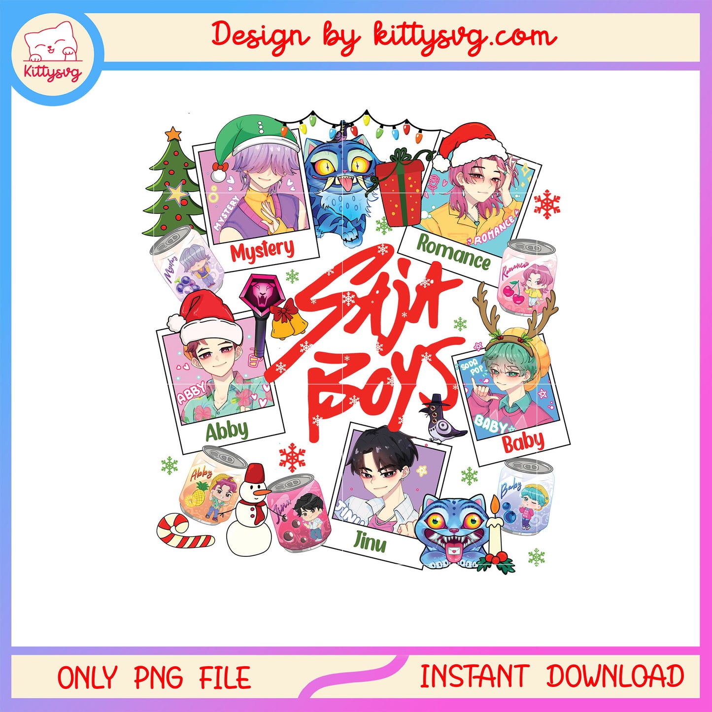 Saja boys members kpop boy group christmas png, saja boys names png