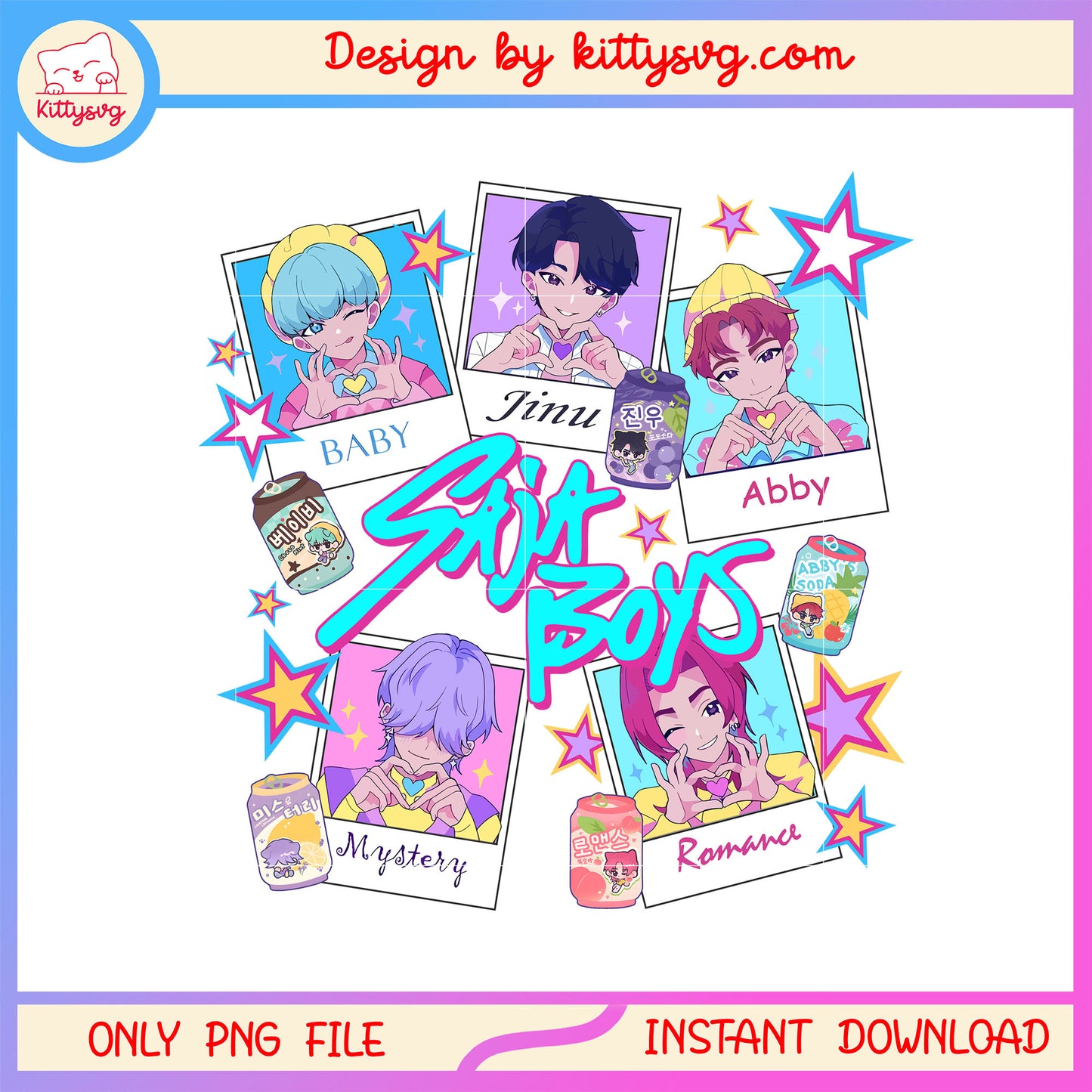 Saja boys photos design png, kpop demon hunters character png