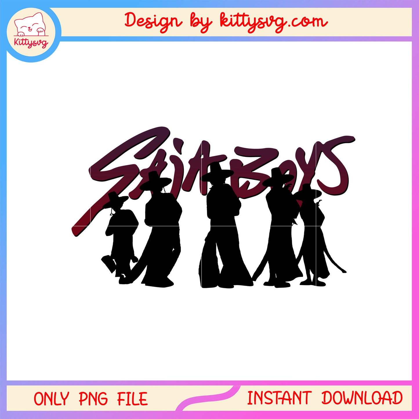 Saja boys posing shadow png, kpop demon hunters characters saja boys png