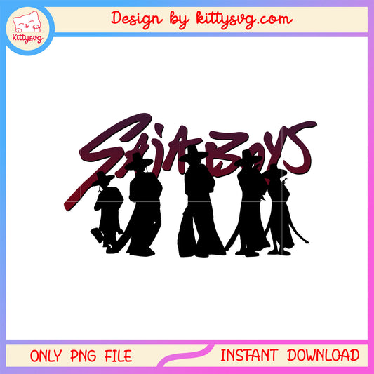 Saja boys posing shadow png, kpop demon hunters characters saja boys png