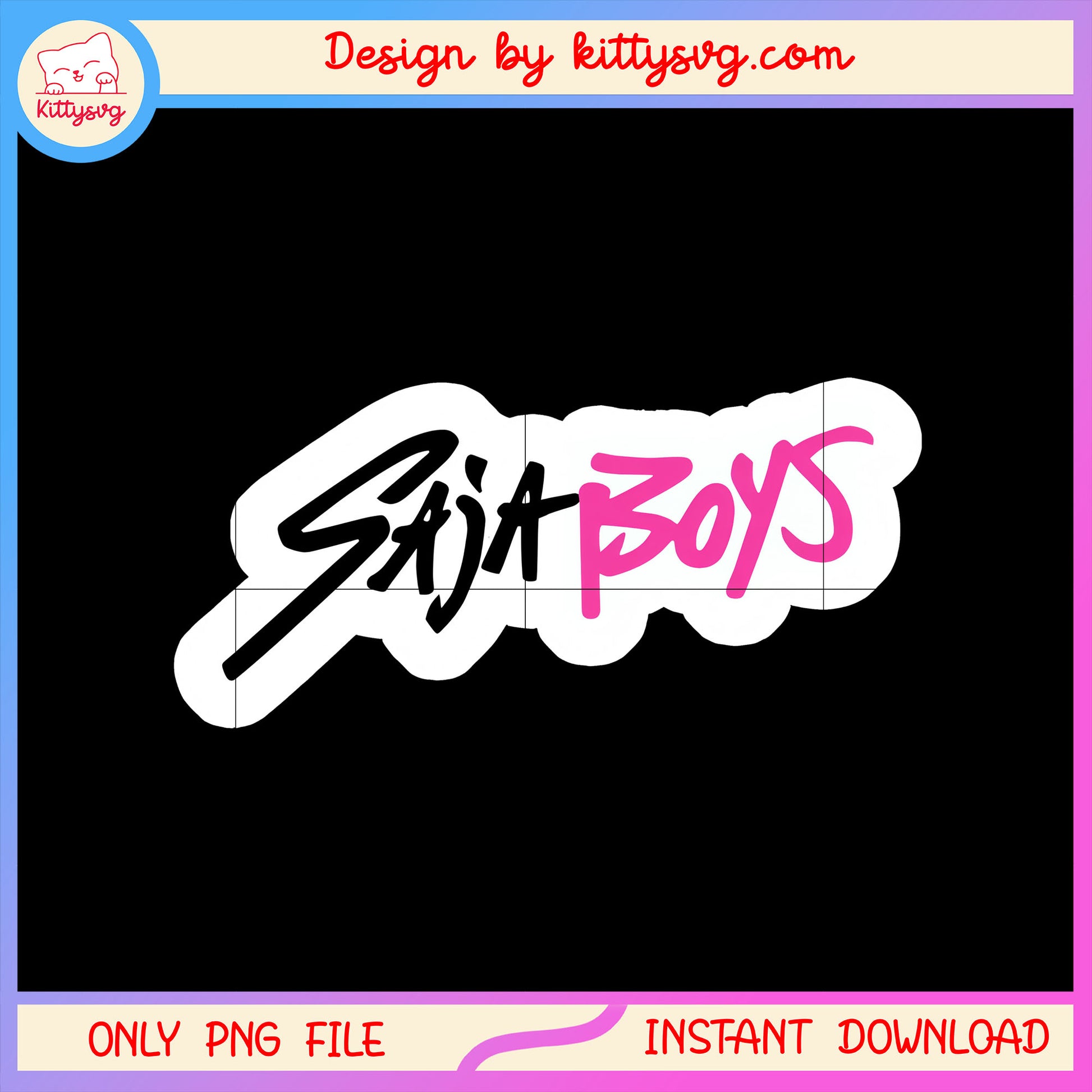 Saja boys sticker design png, kpop demon hunters group png