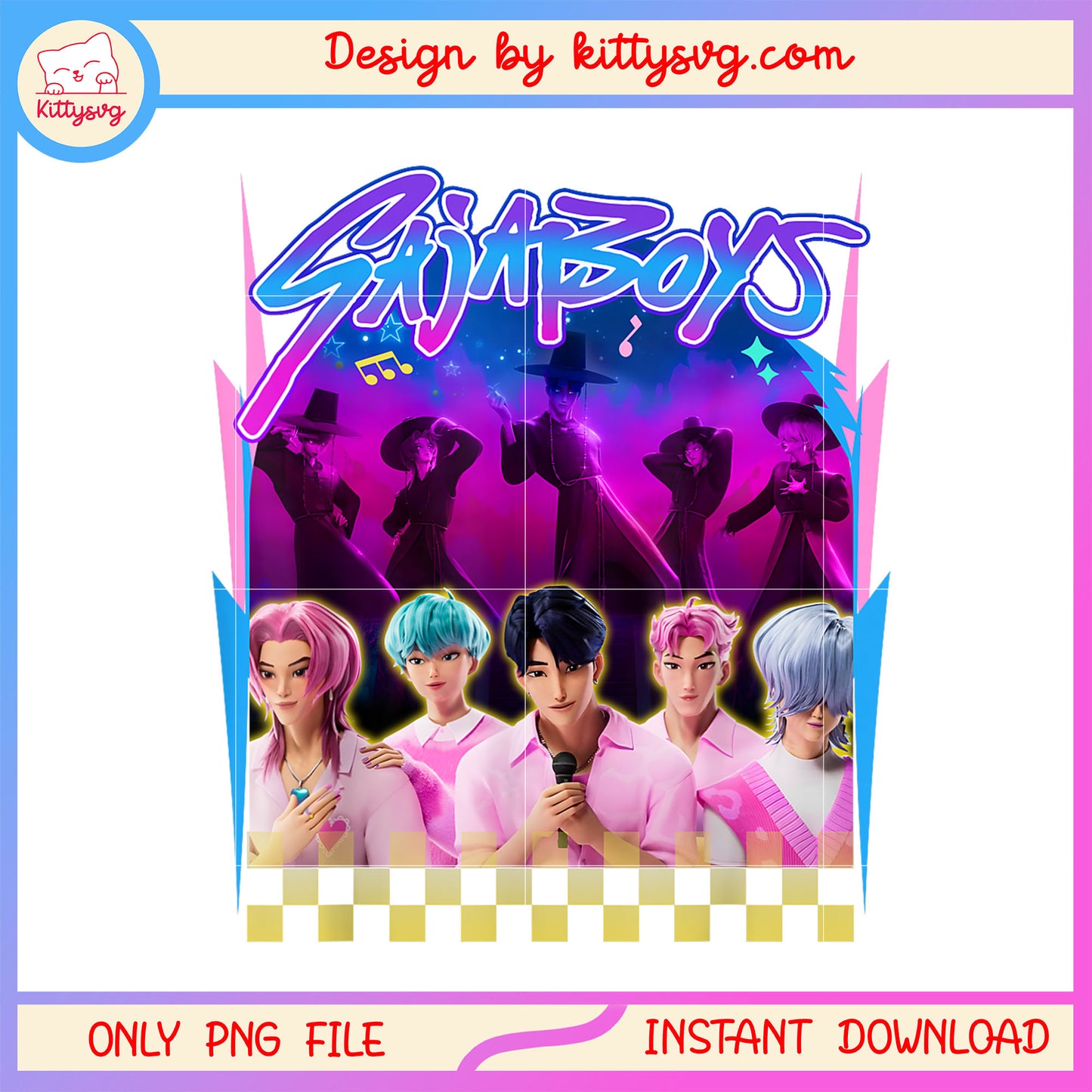 Saja boys team design png, Saja boys png, kpop hunters png